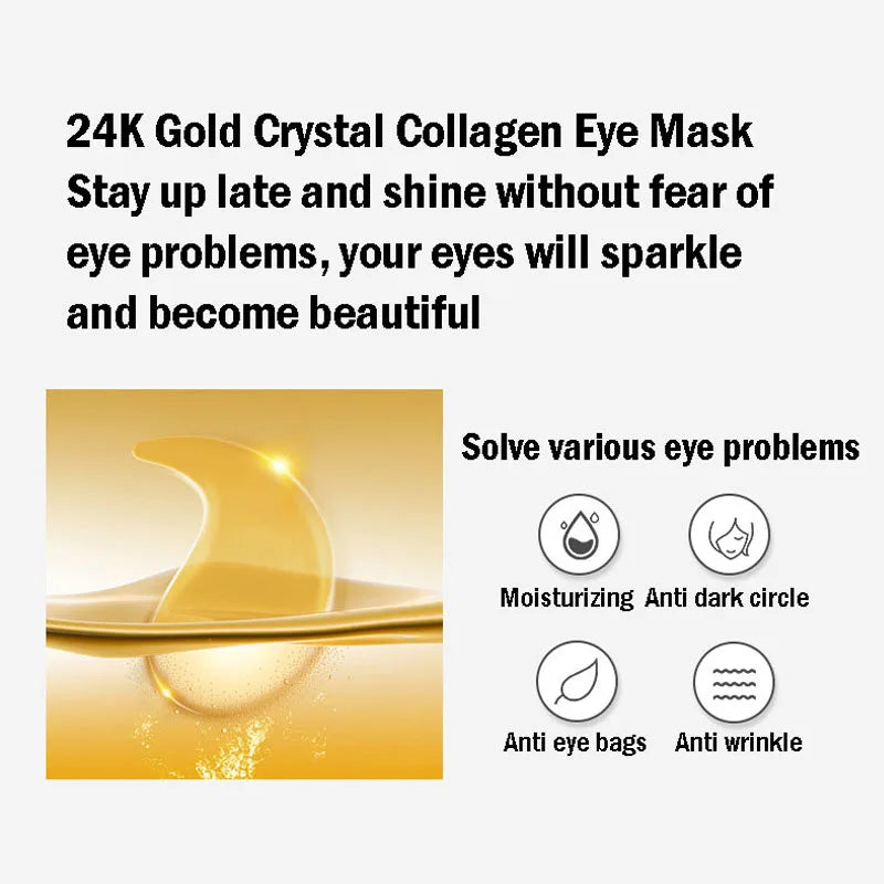 Seaweed Gold Collagen Under-Eye Mask – Anti-Aging, Moisturizing, Dark Circle & Puffiness Treatment