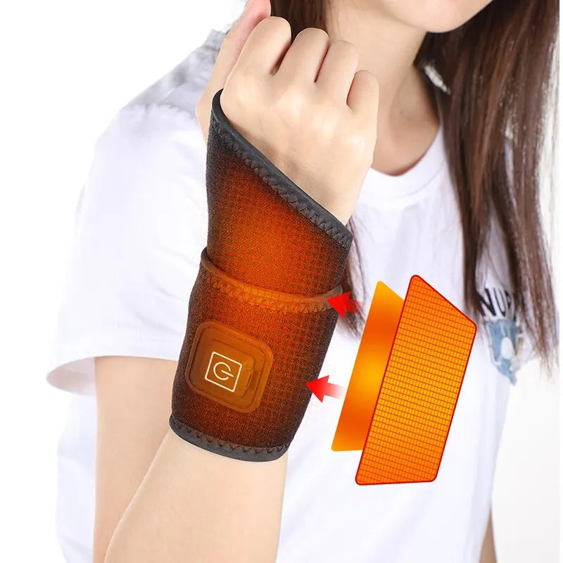 Heated Wrist Support Brace – Breathable Protector Sleeve for Arthritis, Carpal Tunnel & Joint Pain Relief