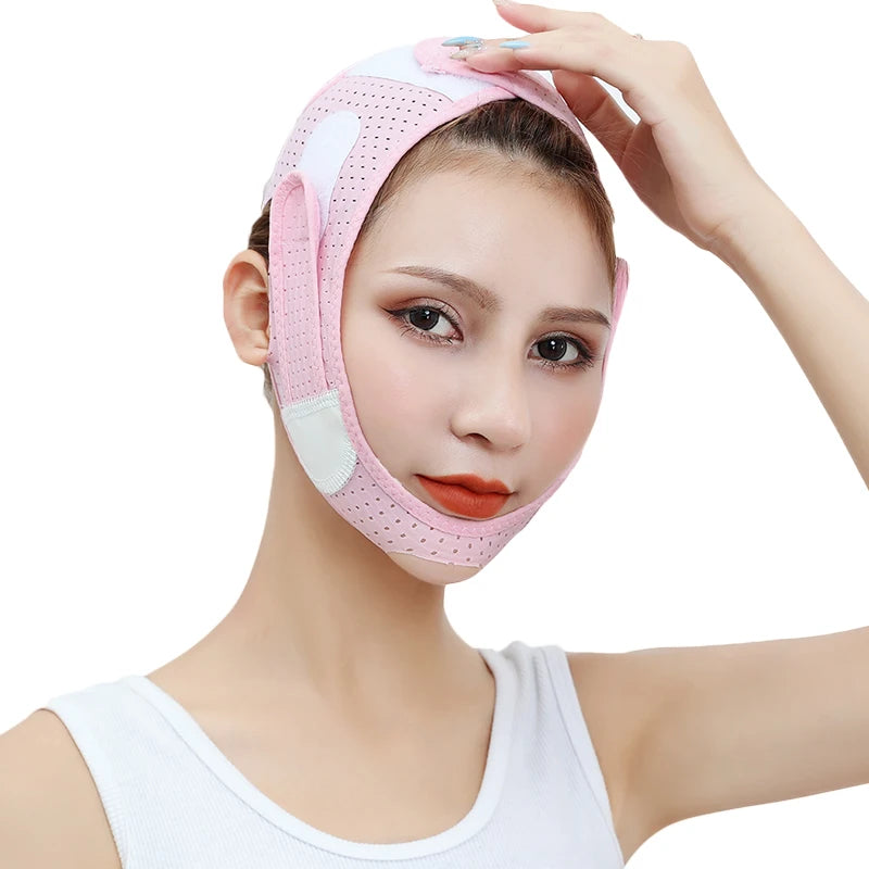 Double Chin Reducer – V Line Face Slimming Strap, Jawline Lifting Belt & Anti-Wrinkle V Shaped Mask