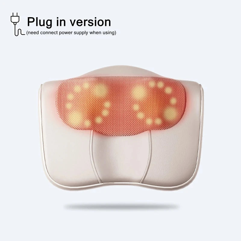 Heated Shiatsu Massage Pillow for Neck, Back & Shoulders – Deep Kneading Massager with Heat for Waist & Finger Relaxation