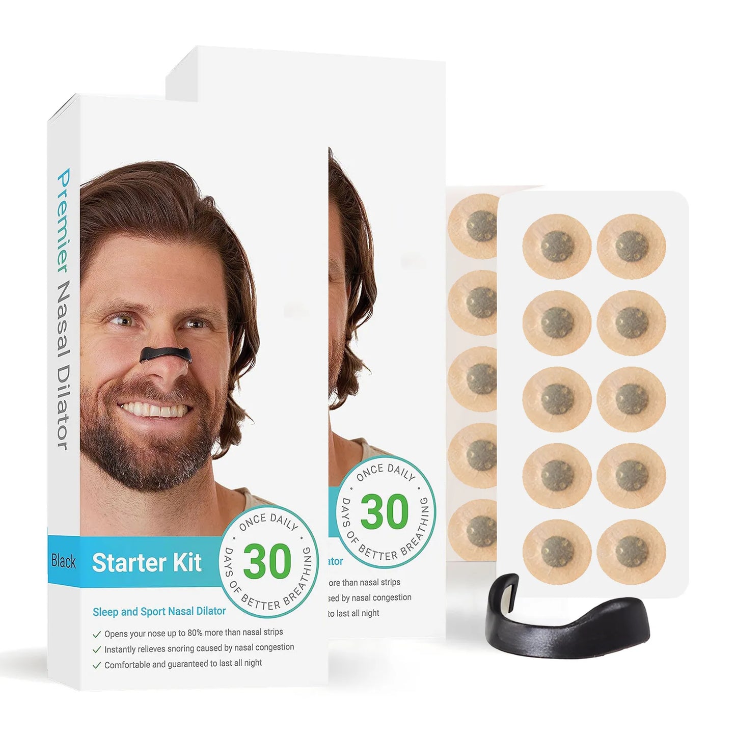 Magnetic Nasal Breathing Dilator Kit (30 Days) | Anti-Snoring & Sports Air-Intake