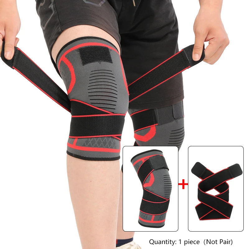 Nylon Sport Knee Brace – Compression Support for Running, Fitness, Cycling, Basketball & Weightlifting
