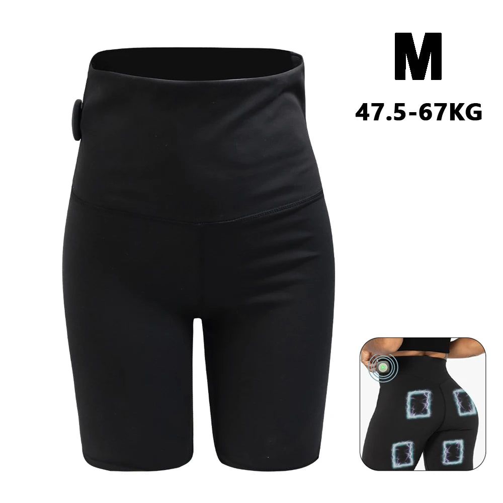 Intelligent EMS Microcurrent Yoga Shorts – Slimming & Muscle-Toning Massage Shorts for Legs, Glutes & Gym Workouts