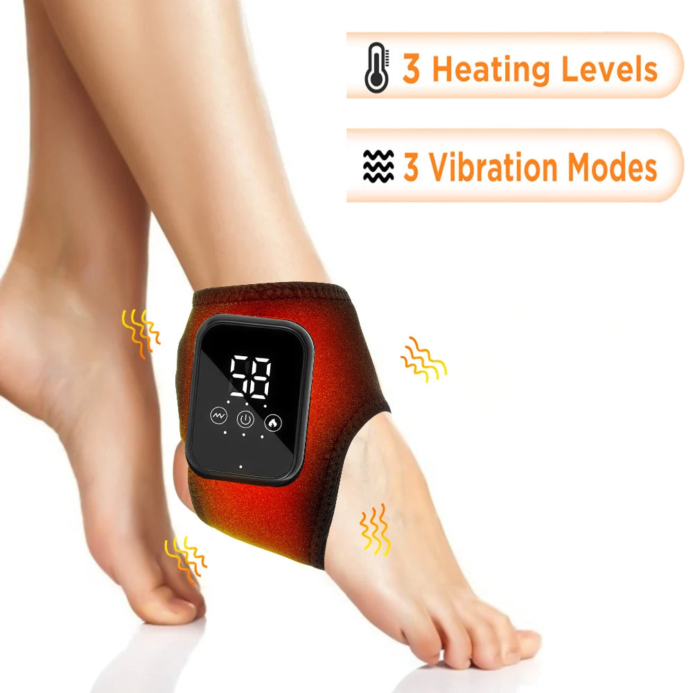 Electric Foot & Hand Massager – Heated Vibrating Ankle Massager, Portable Relaxation Therapy Machine