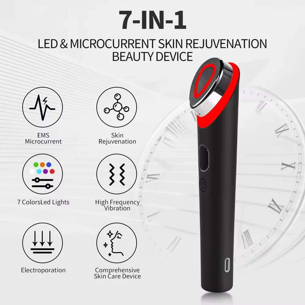 Age-R Booster Pro™ 7 Colors EMS Microcurrent Facial Massager – Anti-Wrinkle Lifting & Skin Rejuvenation Beauty Device