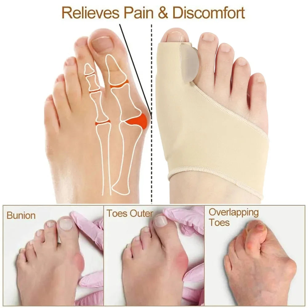 Bunion Corrector Toe Separator Socks – Hallux Valgus Orthopedic Toe Straightener for Foot Alignment