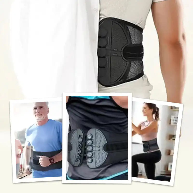Adjustable Lumbar Support Belt with Double Pull Pulley
