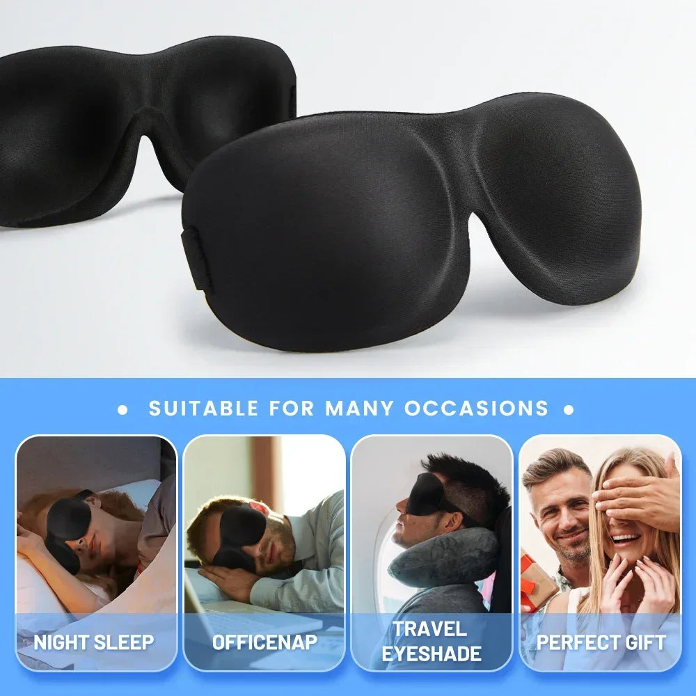 3D Sleeping Eye Mask – Breathable Memory Foam Night Blindfold for Natural, Comfortable Sleep