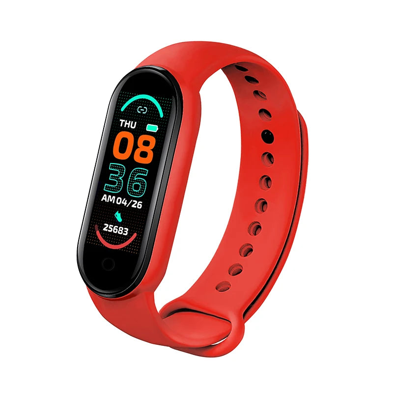 M6 Fitness Smartwatch (Unisex) – Heart Rate & Blood Pressure Tracker