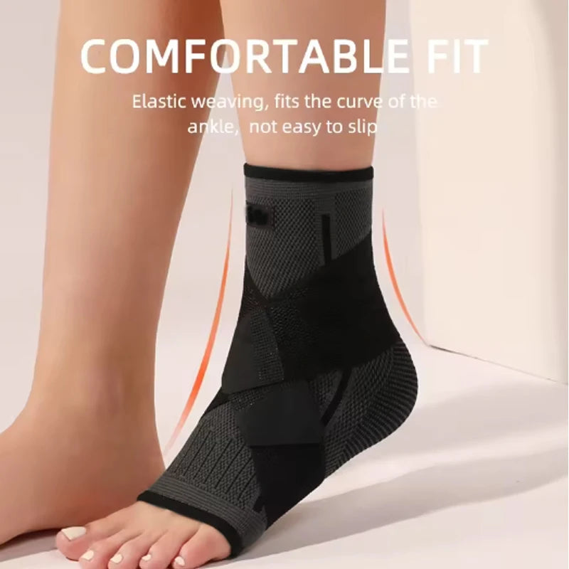 Adjustable Compression Ankle Support – Sports Ankle Brace for Running, Hiking & Basketball