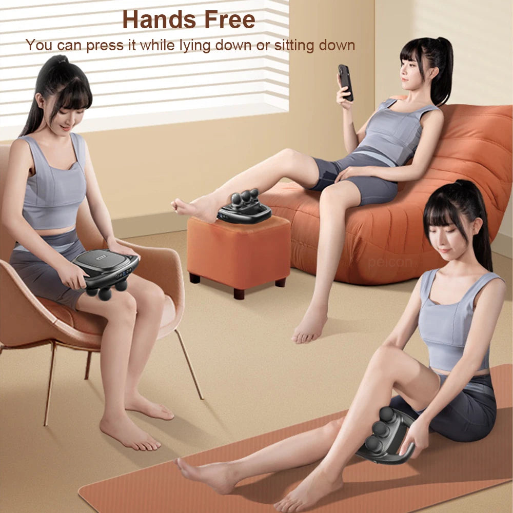 ProPulse™ 6-Head High-Frequency Fascia Massage Gun – Deep Tissue Percussion Massager for Muscle Recovery & Circulation