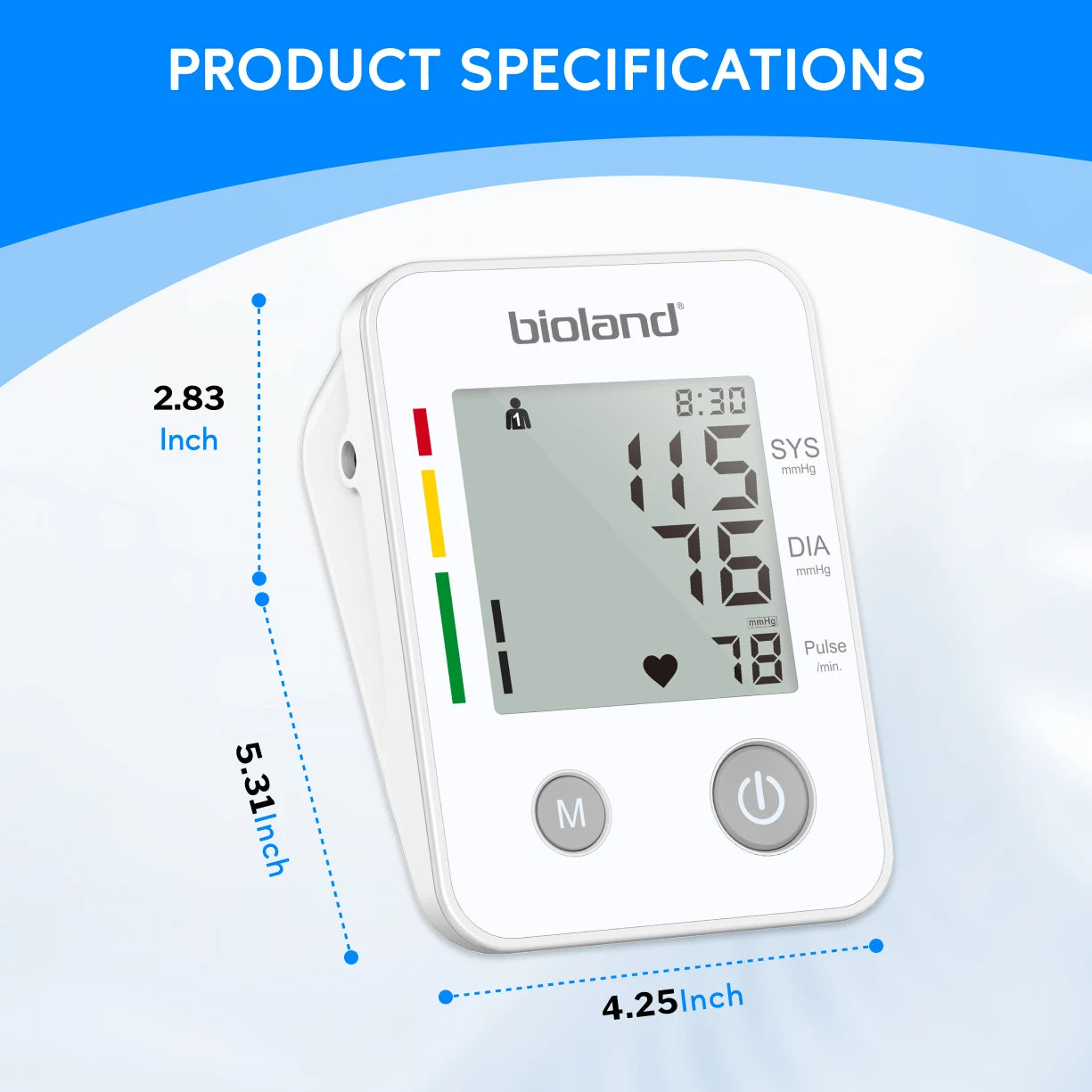 Bioland 2005 Automatic Digital Upper-Arm Blood Pressure & Heart-Rate Monitor