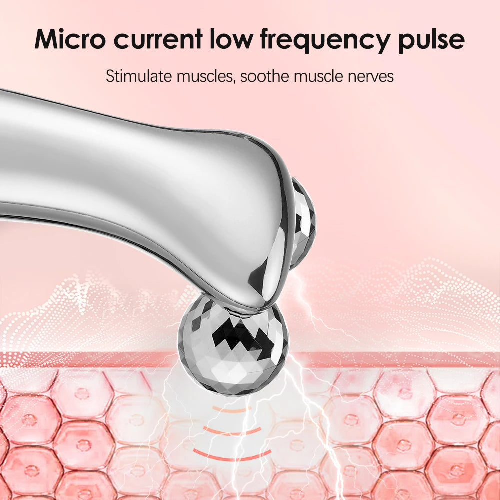 Electric Facial Microcurrent Beauty Device with LED Display – Face Lifting Roller Massager for Skin Tightening – Best Gift for Mom and Skincare Lovers