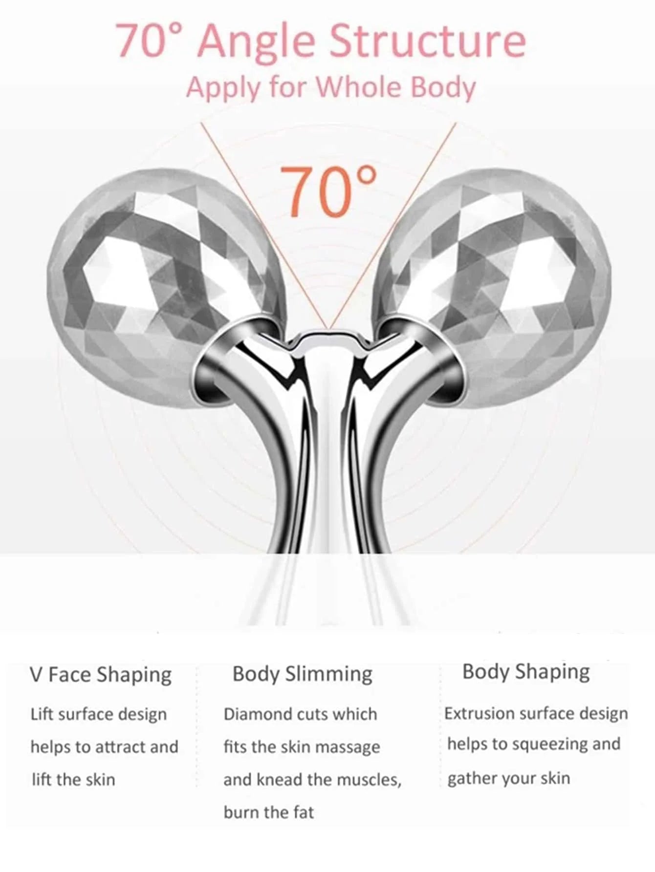 3D Face Rolling Massager – Y-Shaped Manual Facial Lift & Wrinkle Remover Roller