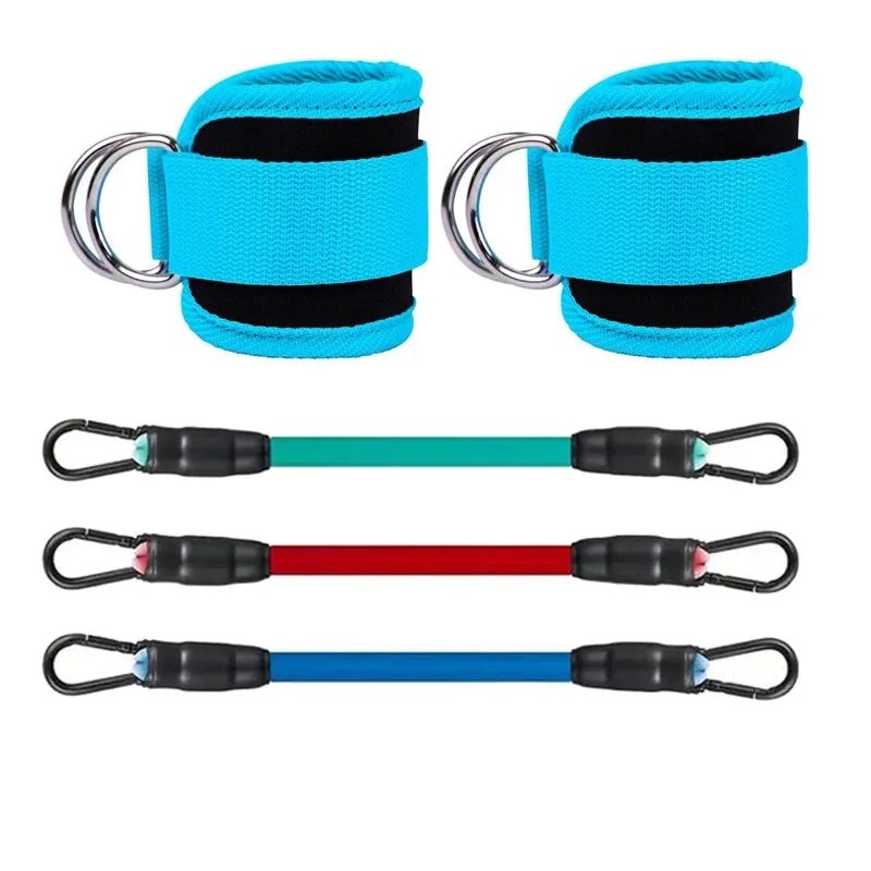 Adjustable Resistance Leg Puller Belt with Foot Loop & Edge Protection – Elastic Strap for Leg Strength Training