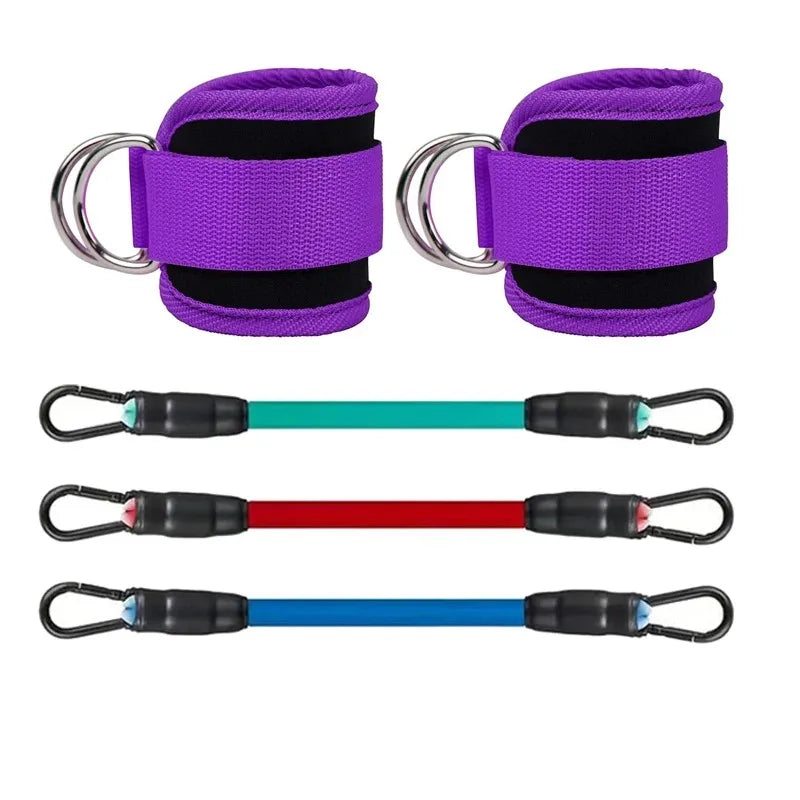 Adjustable Resistance Leg Puller Belt with Foot Loop & Edge Protection – Elastic Strap for Leg Strength Training