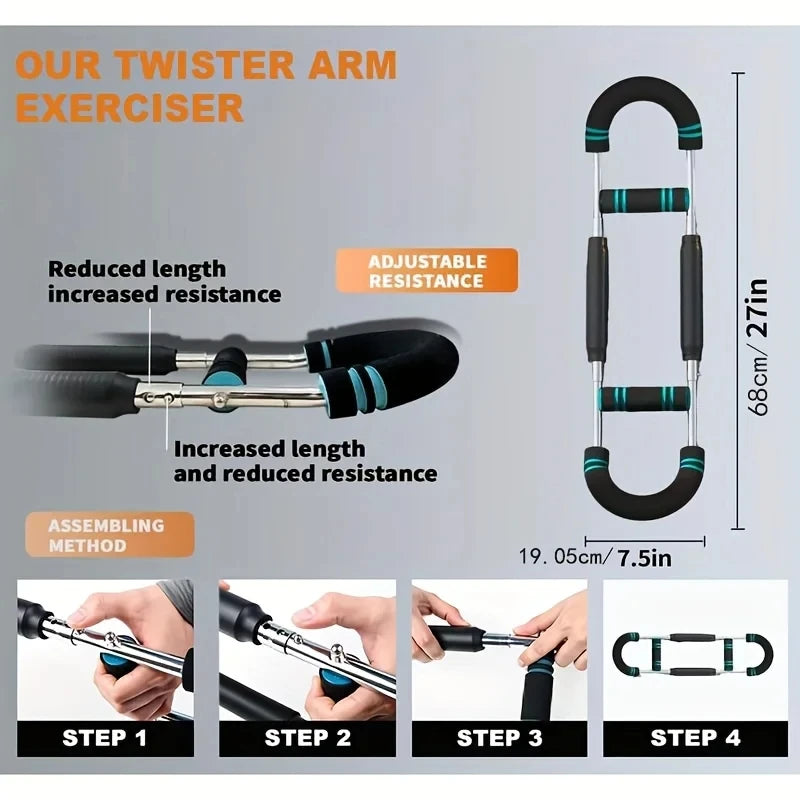 Adjustable Arm & Wrist Strength Trainer – High-Quality Chest Expander for Shoulder, Arm & Chest Workouts
