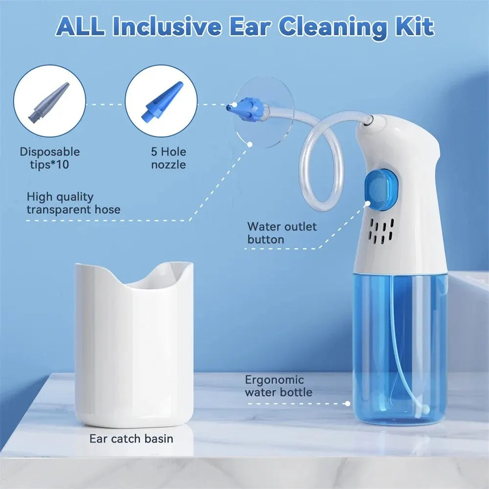 Ear Wax Removal Kit – Manual Ear Cleaner Water Irrigation Flushing System for Safe and Effective Ear Cleaning