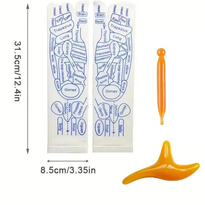 SoleEase™ Reflexology Socks – Acupressure Foot Map Socks for Stress Relief & Circulation