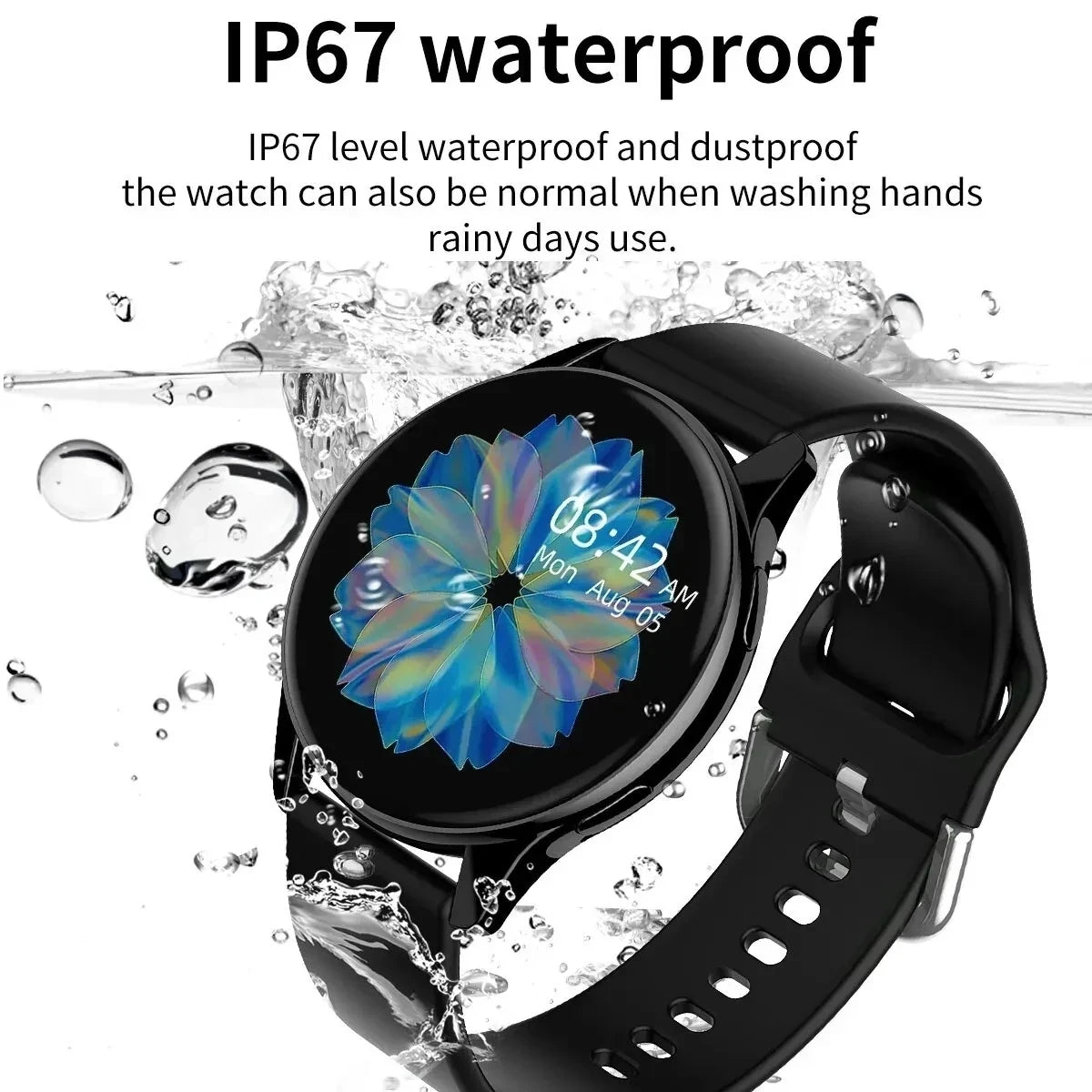Wireless Charging Smartwatch (Unisex) — Bluetooth Calls, Health Tracking (HR, BP, SpO₂), Custom Faces, Waterproof