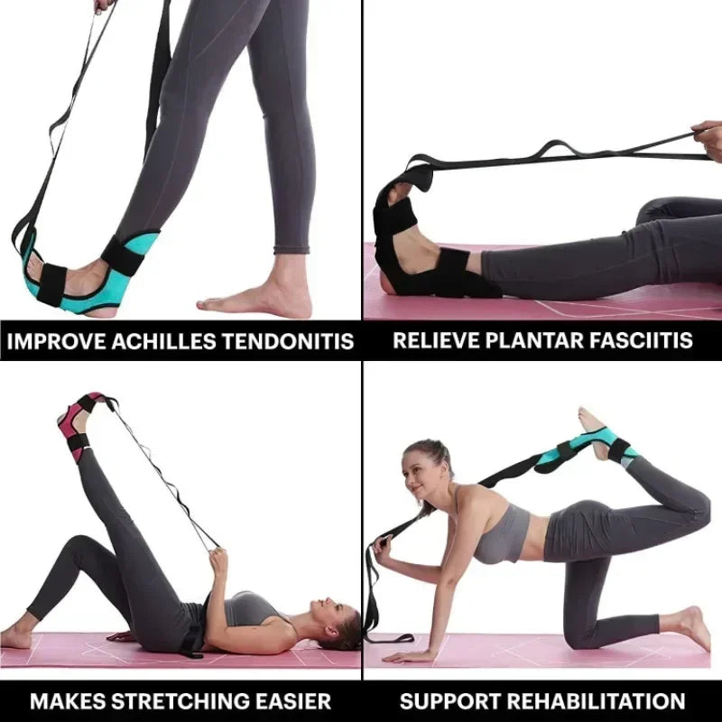 Yoga Leg Stretching Strap – Flexibility & Rehab Band for Plantar Fasciitis & Foot Care