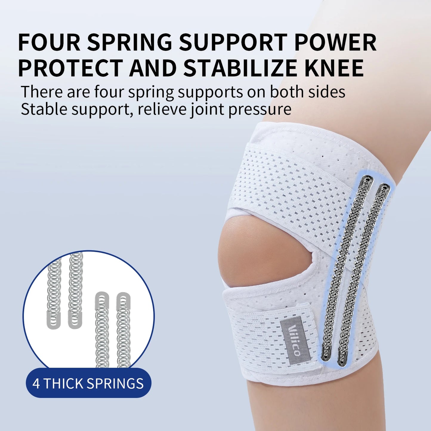 Pressurized Elastic Compression Knee Pad – Non-Slip Sports Support & Recovery Brace