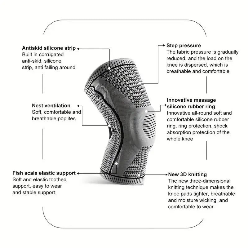 Non-Slip Knee Support Brace with Patella Gel Pad