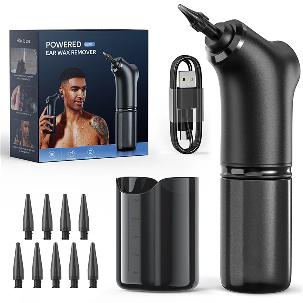 Electric Ear Cleaner Kit – 4 Pressure Modes Water Irrigation Ear Wax Removal System for Adults & Children Ear Care