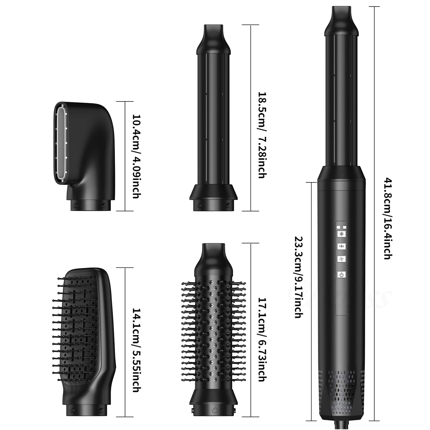 StylePro™ 5-in-1 Hot Air Styler – Professional Hair Dryer & Straightener Set