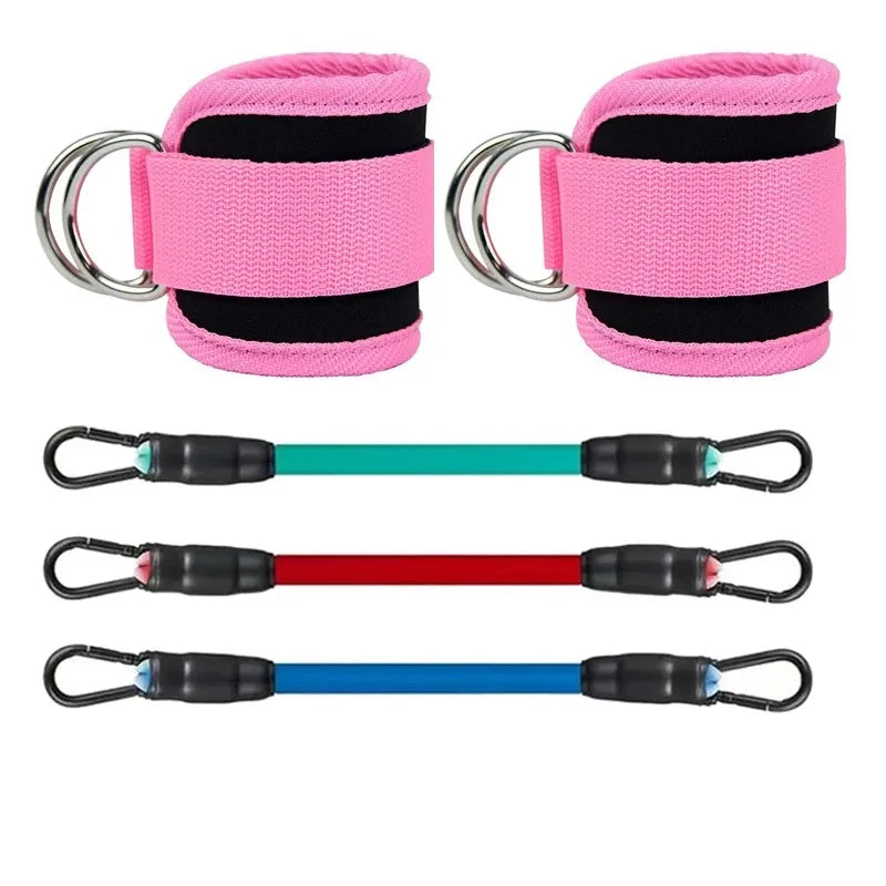 Adjustable Resistance Leg Puller Belt with Foot Loop & Edge Protection – Elastic Strap for Leg Strength Training