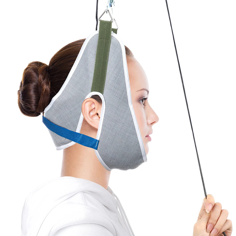 Over Door Cervical Traction Device – Adjustable Neck Stretcher Brace with Cushion Belt for Pain Relief & Spine Alignment