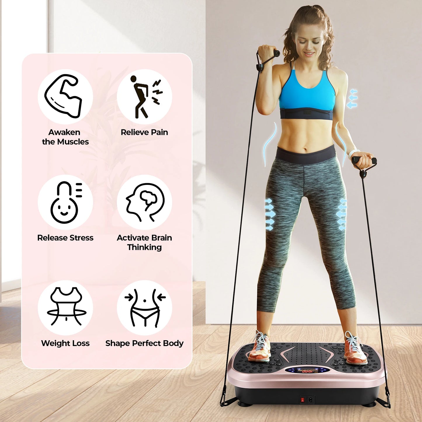 Vibration Plate Exercise Machine – Whole Body Workout Platform for Fitness & Lymphatic Drainage
