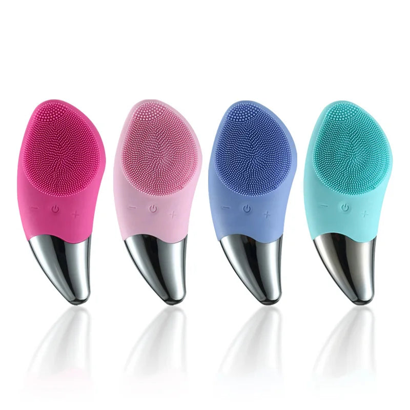 Waterproof Facial Cleansing Brush – Rechargeable Electric Face Scrubber & Exfoliating Cleanser Brush