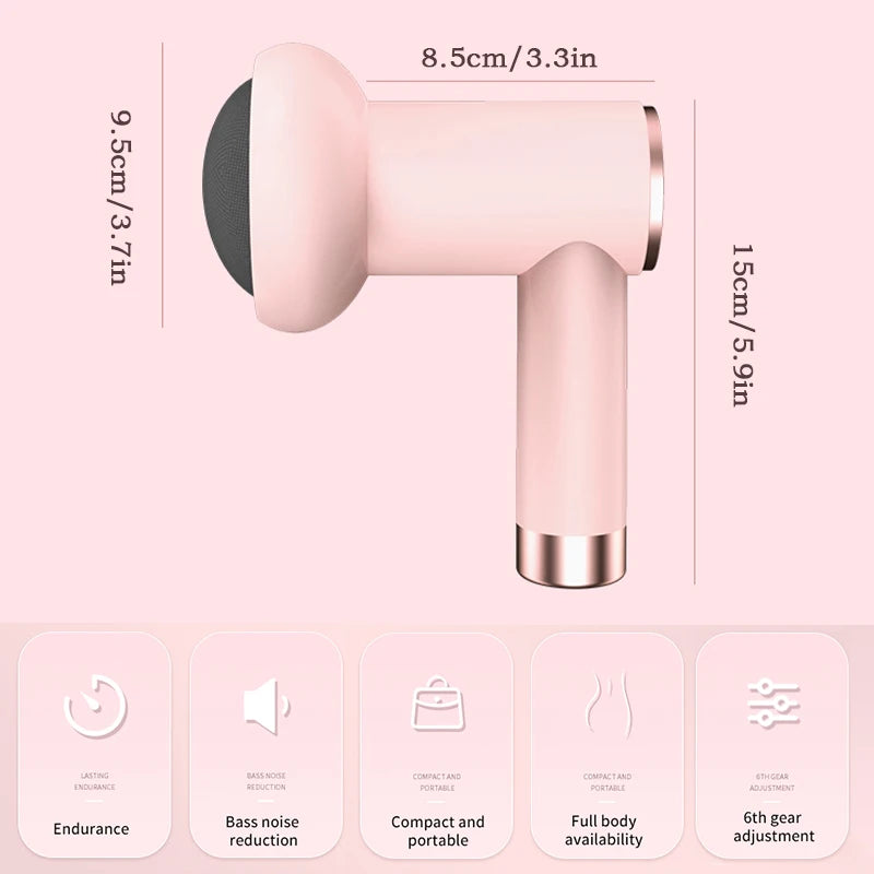 GlowSculpt™ Wireless Slimming Massage Gun – Deep Vibration Therapy with Fat-Pushing Action & Rechargeable Design
