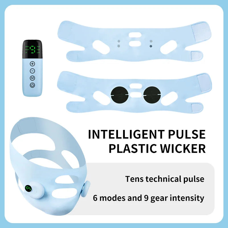 Smart Pulse EMS Face Lifting Device – Microcurrent V Face Shaping, Skin Tightening & Anti-Wrinkle Facial Massager