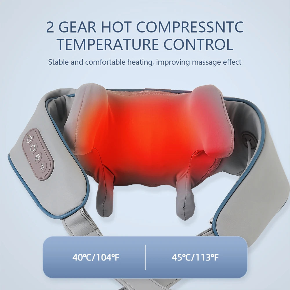 Foreverlily™ 26W Wireless Neck & Shoulder Massager – Deep Kneading Massage Shawl for Cervical & Back Pain Relief