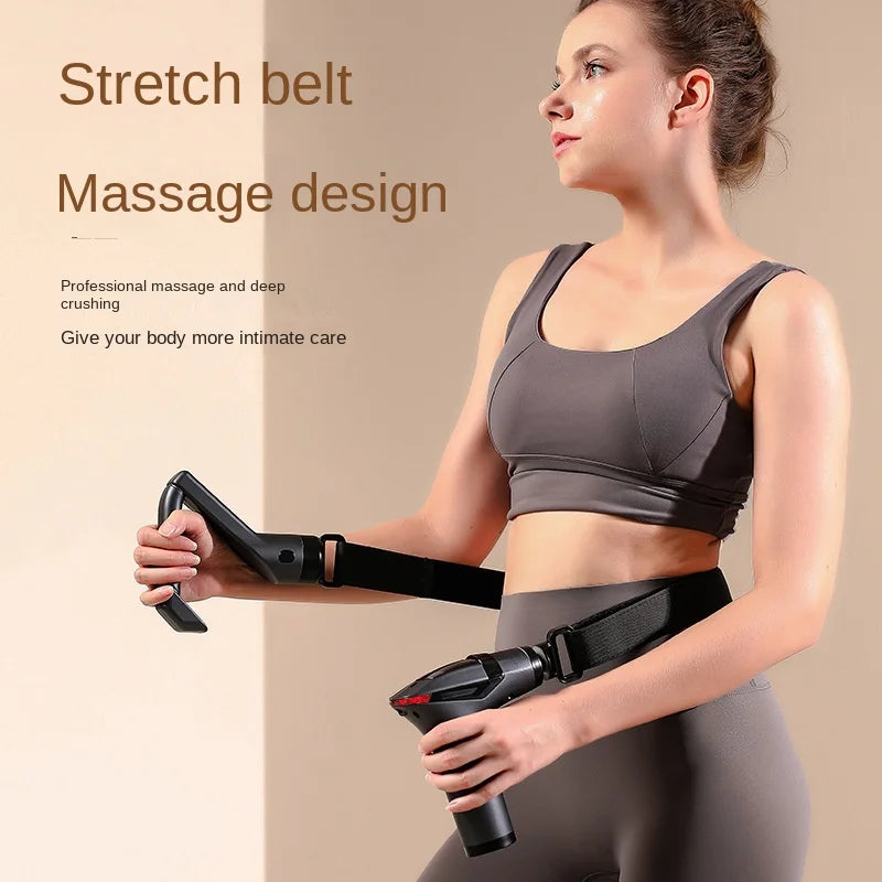 Multifunctional Long-Handle Deep Tissue Massage Gun – Electric Muscle Relaxation & Recovery Tool