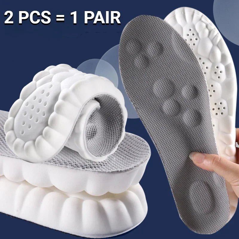 4D Massage Shoe Insoles – Super Soft Latex Sports Arch Support Inserts