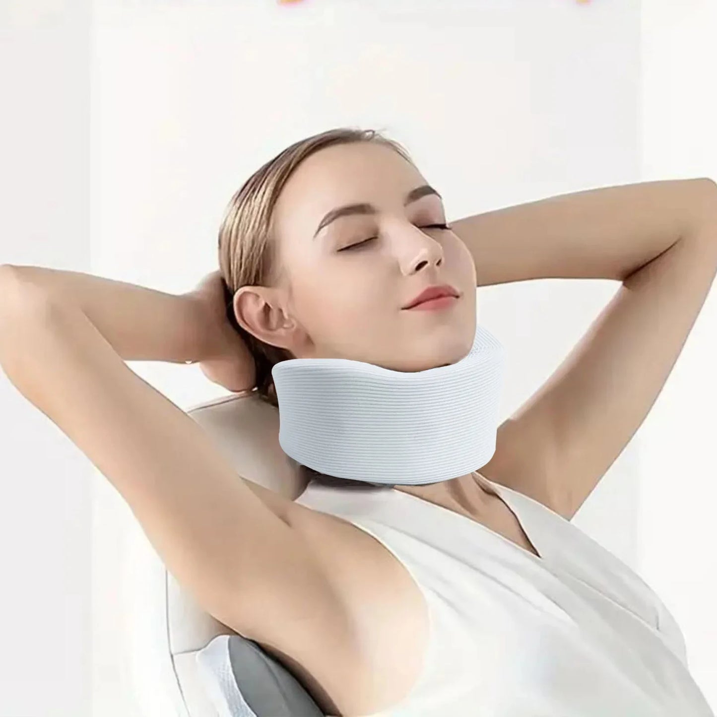 Adjustable Neck Support Brace – Soft Cervical Sponge Neck Protector for Sleep & Posture Alignment