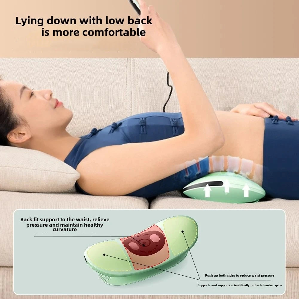 JAIYORL™ Electric Lumbar Traction Massager – Heated Back Support with Vibration & Spine Alignment