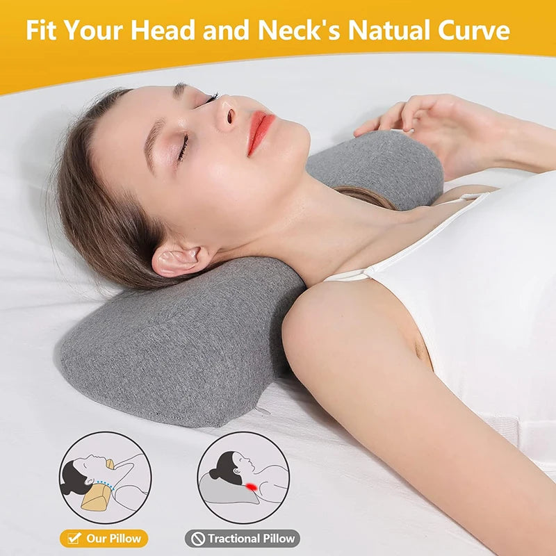 CerviContour™ Orthopedic Memory Foam Pillow – Ergonomic Neck Support for Pain-Free, Restful Sleep
