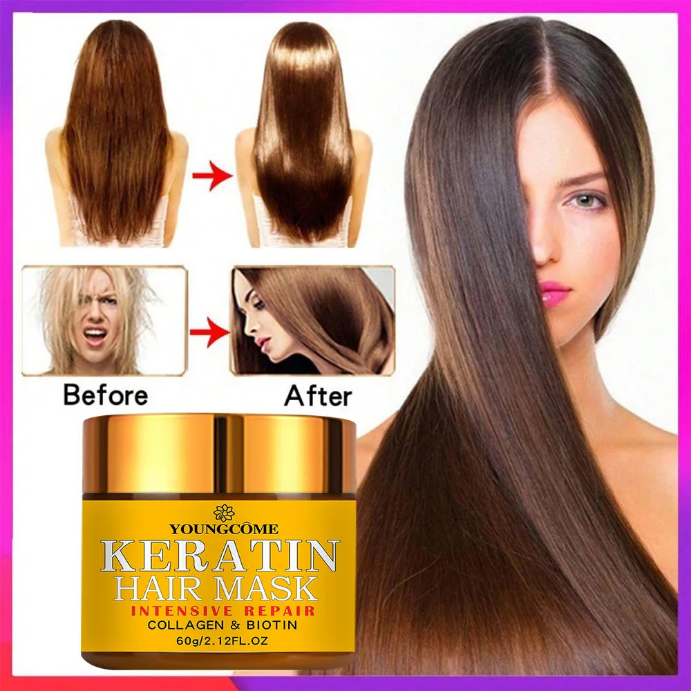 Hair Repair Mask – Biotin Collagen Keratin Treatment, Nourishing Conditioner for Dry & Damaged Hair