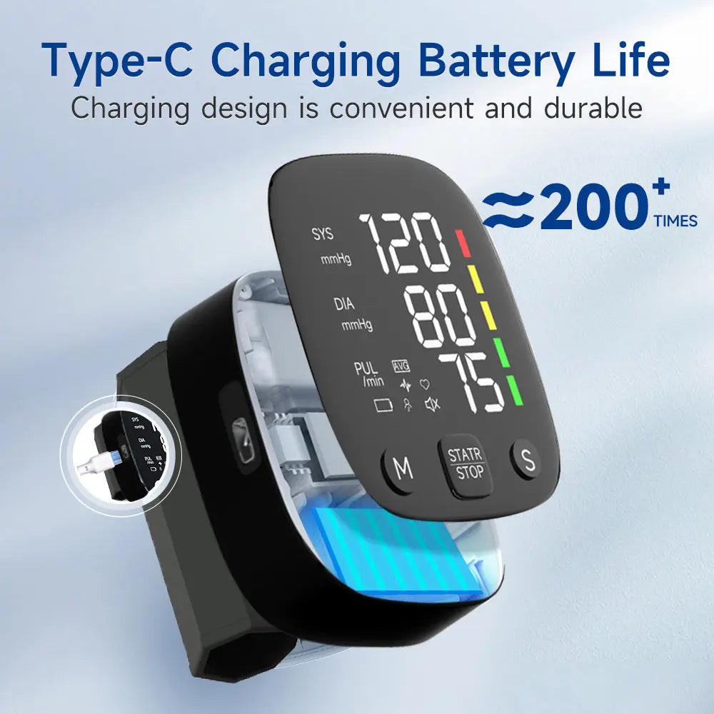 Wrist Blood Pressure & Heart-Rate Monitor