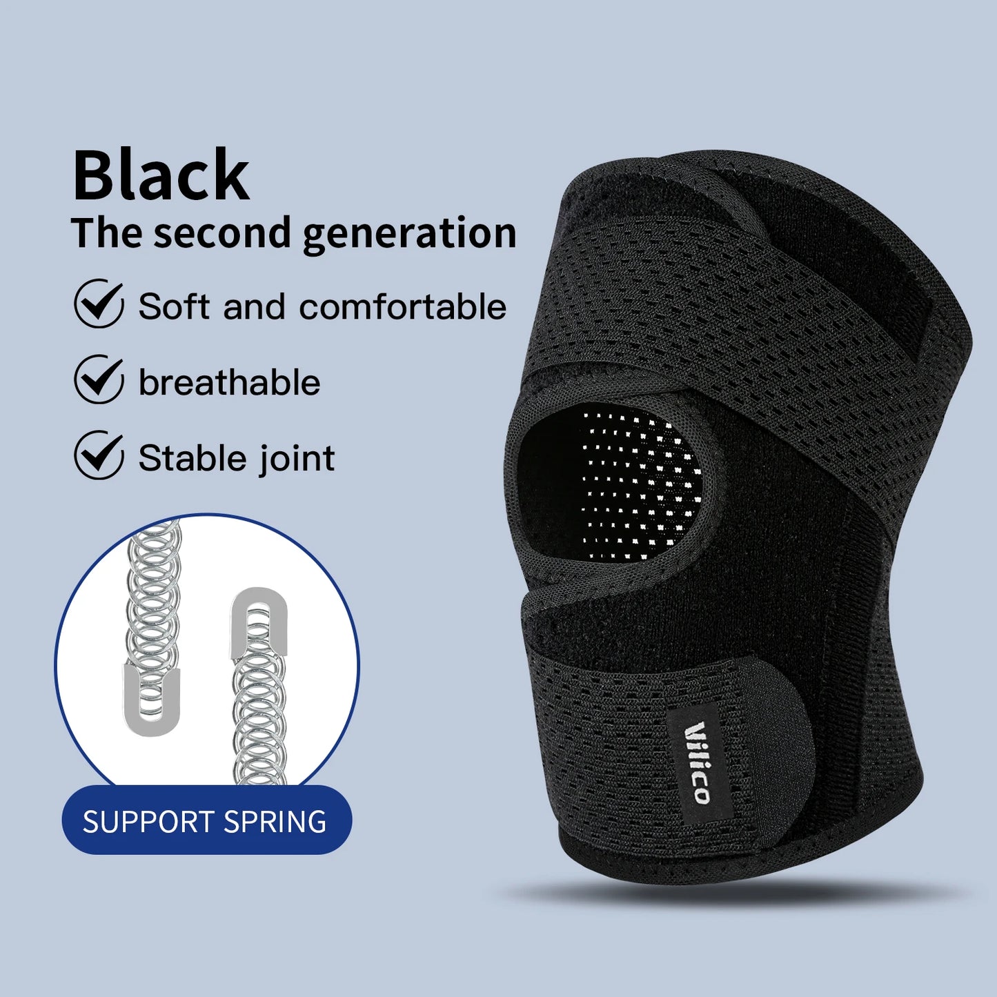 Pressurized Elastic Compression Knee Pad – Non-Slip Sports Support & Recovery Brace