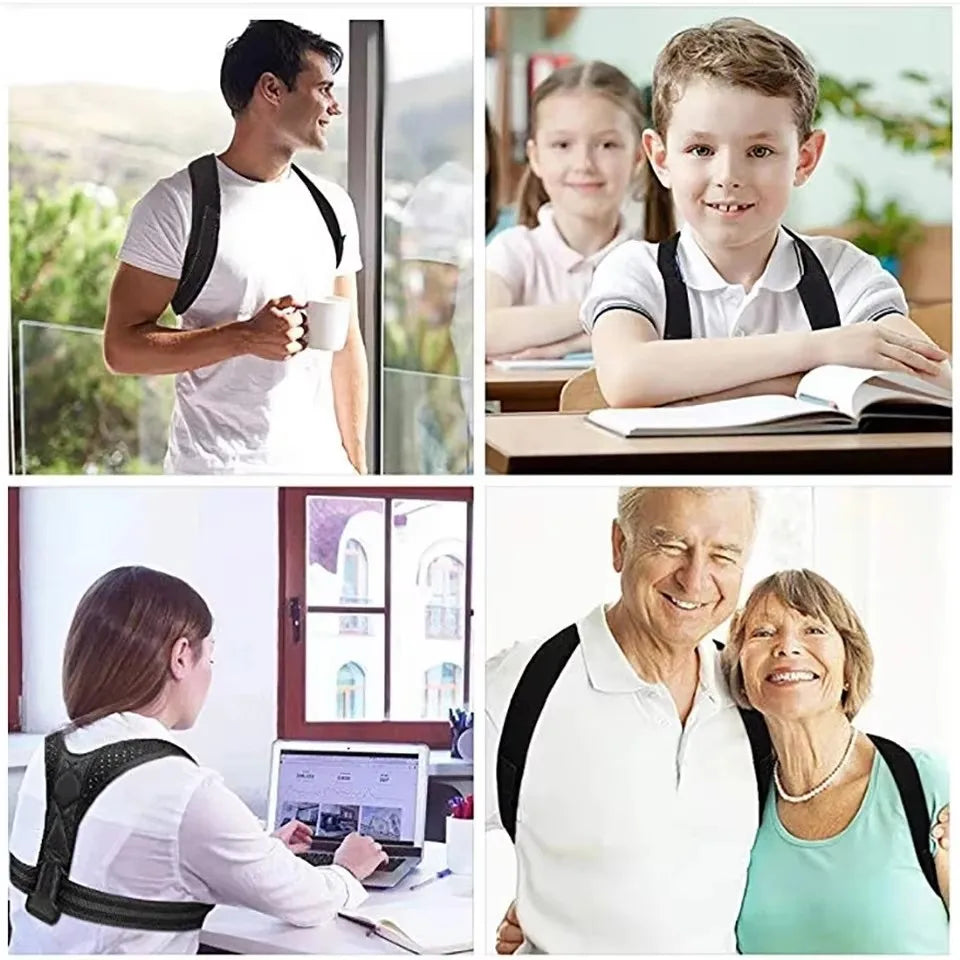 Adjustable Posture Corrector Back Support Brace – Orthopedic Lumbar & Shoulder Spine Alignment Belt