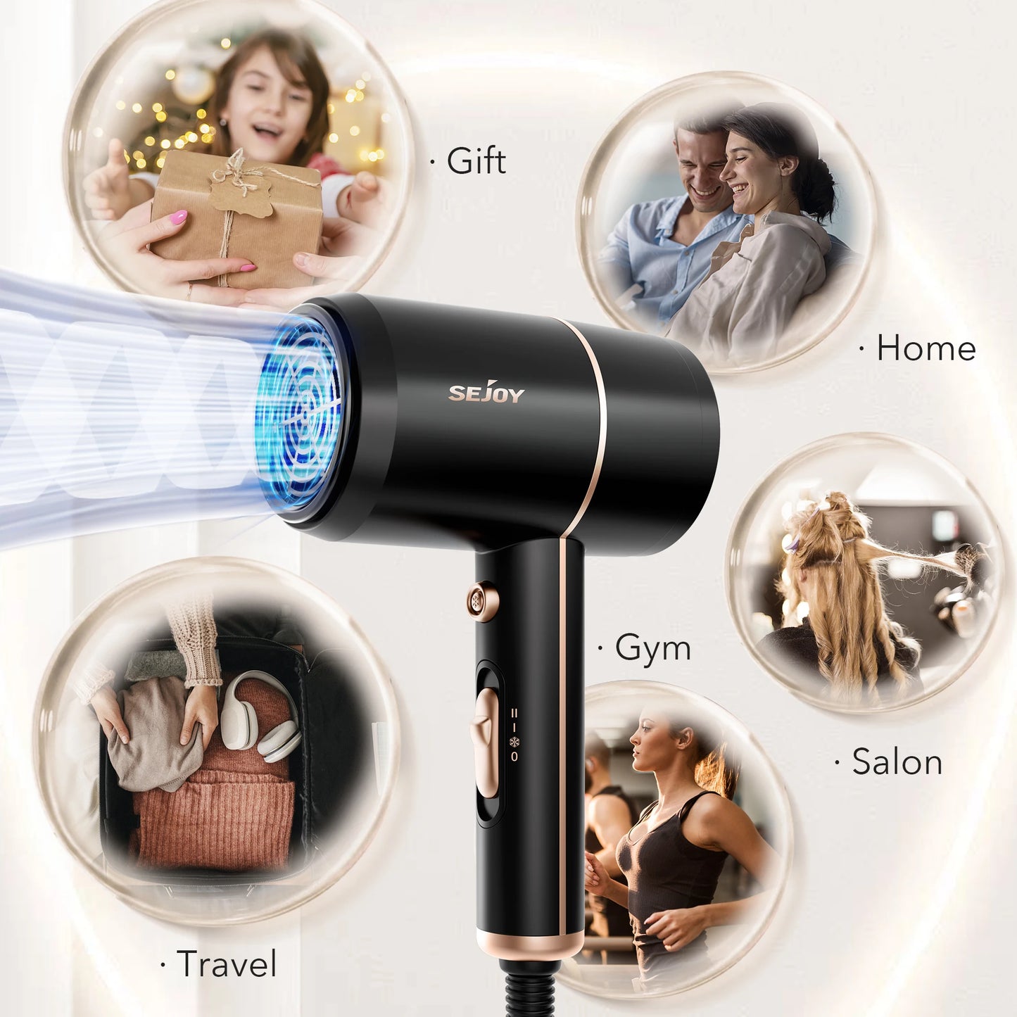 AeroStyle™ 1800W Professional Negative Ion Hair Dryer