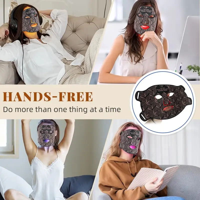 Ubilli Flexible Silicone LED Face Mask – 8-Color Red Light Therapy Mask for Anti-Aging & Skin Rejuvenation
