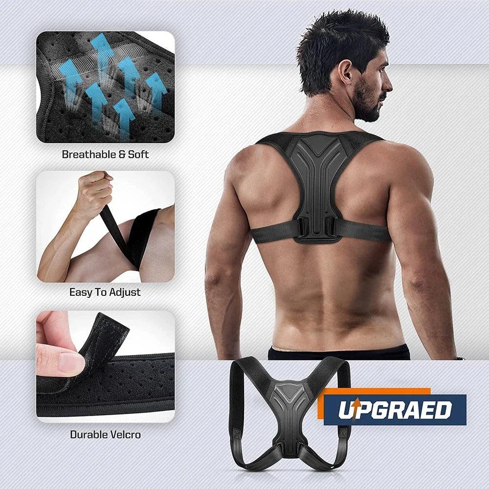 STAWIN Back & Shoulder Posture Corrector Belt – Improve Posture, Relieve Back Pain & Shoulder Tension