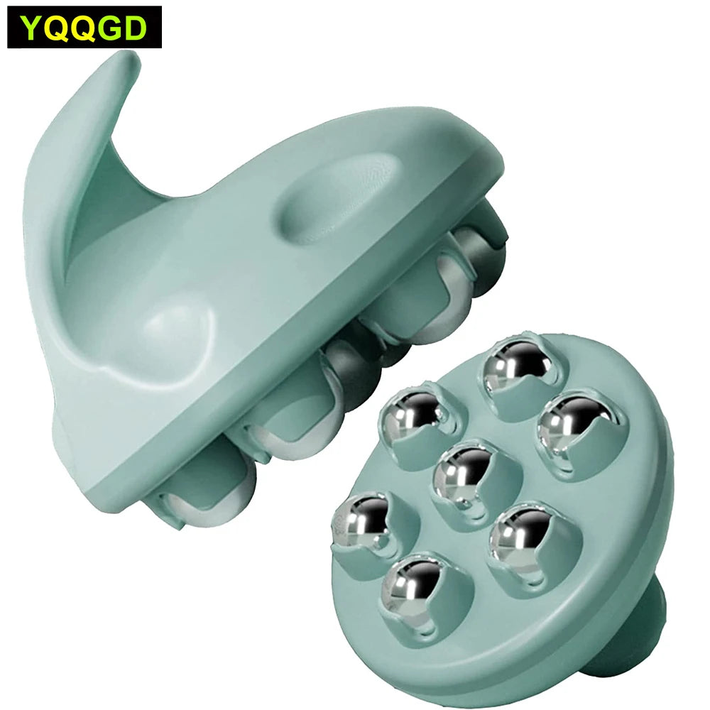 Metal Ball Hand Roller Massager – 360° Deep Tissue & Cellulite Massage Tool for Full Body Relief