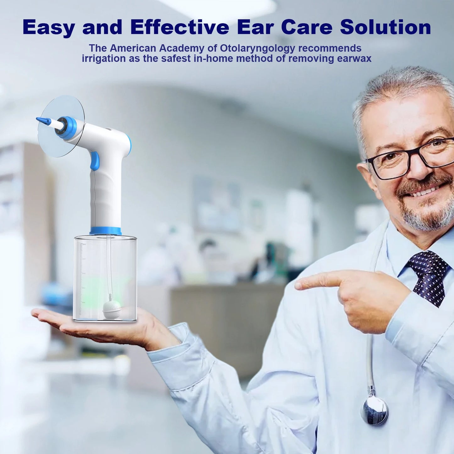 Electric Ear Wax Removal Tool – 4 Pressure Mode Ear Flush Kit for Adults & Kids, Safe Ear Canal Washer Cleaner